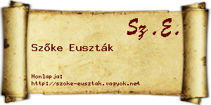 Szőke Euszták névjegykártya